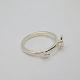 Sterling Silver Two Butterflies Stacking Band Ring Modern c2000 Size P