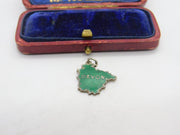 Sterling Silver and Coloured Enamel Map of Devon Charm Vintage c1970