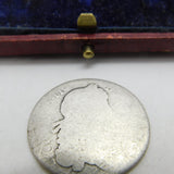 King Charles II Early Sterling Silver Shilling Coin c1670 Very Worn Antique