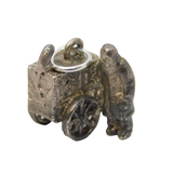 Sterling Silver Monkey & the Organ Grinder Charm Pendant Vintage c1970