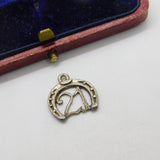 Sterling Silver 21st Birthday Lucky Horseshoe Charm Pendant Vintage c1970