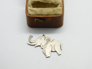 Sterling Silver Elephant Charm Pendant Vintage c1970
