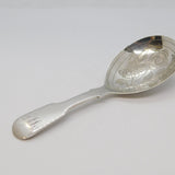 William IV Sterling Silver Floral Pattern Tea Caddy Spoon Antique 1831 London