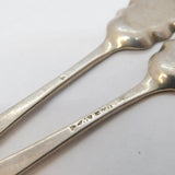 George III Pair of Sterling Silver Salt Shovel Spoons Antique c1760s London