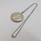Sterling Silver Floral Round Locket Pendant Necklace Vintage 1976 Birmingham