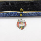 Sterling Silver & Enamel Hannover Shield Charm Pendant Vintage c1970