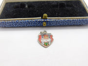 Sterling Silver & Enamel Hannover Shield Charm Pendant Vintage c1970