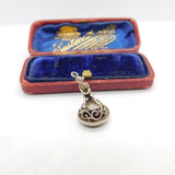 Sterling Silver Carnelian Set Elf Form Fob Charm Pendant Vintage c1970
