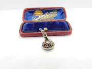 Sterling Silver Carnelian Set Elf Form Fob Charm Pendant Vintage c1970
