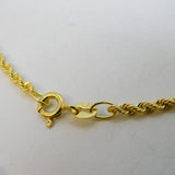 New 9ct Yellow Gold Rope & Bead Chain Necklace 44cm or 18" Length