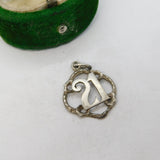 Sterling Silver 21st Birthday Charm Pendant Vintage c1970