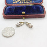 Sterling Silver Dutch Clog Shoes Charm Pendant Vintage c1970
