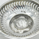 George V Sterling Silver Coin Set Crown Handle Coronation Bowl Antique 1910