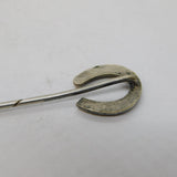 Victorian Silver Plated Horseshoe Lucky Stick Pin Antique c1880s