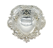 Victorian Sterling Silver Floral Pierced Treat Dish Antique 1895 London