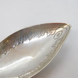 Elizabeth Morley George III Sterling Silver Leaf Form Tea Caddy Spoon Antique