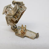 Sterling Silver Opening Church Charm Pendant Vintage c1970