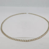 Sterling Silver Chunky Curb Link Chain Necklace Vintage c1970 48cm Length
