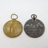 WW1 Pair of War Medals, Victory Medal PTE V Barrett Hampshire Regt.