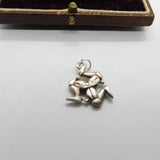 Sterling Silver Triskelion Charm Pendant Vintage c1970