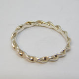 Sterling Silver Twisted Band Stacking Ring Vintage c1970 Size P 1/2