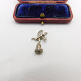 Sterling Silver Cupid Archer Charm Pendant Vintage c1970
