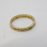 Sterling Silver Arrow Pattern Narrow Band Dress Ring Vintage c1970 Size L
