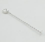 Sterling Silver Cocktail Mixing Spoon & Ice Crusher Vintage Birmingham