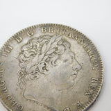 King George III Silver LX Crown Coin Antique 1820 Fine Condition