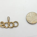 Sterling Silver Year 2000 Birthday Charm Pendant Vintage c1970