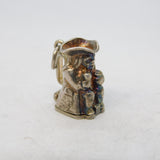 Sterling Silver Picnic in the Toby Jug Opening Charm Pendant Vintage c1970s