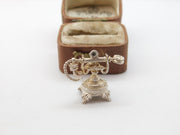 Sterling Silver Traditional Telephone Charm Pendant Vintage c1970