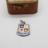 Sterling Silver Enamel Douglas Travel Shield Charm Pendant Vintage c1970
