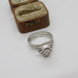 Italian Sterling Silver Cobra Snake Statement Ring Vintage c1990 Size S UK