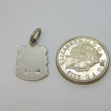 Sterling Silver Enamel Shield Stamford Souvenir Charm Pendant Vintage c1970