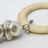 Sterling Silver Celluloid Little Red Riding Hood Baby Rattle & Teether Vintage