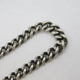 Victorian Sterling Silver Graduating Watch Chain & Vesta Case Antique Birmingham