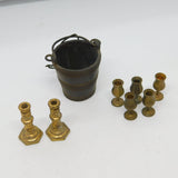 Victorian Collection of Metalware Dolls House Ornaments Antique c1890s
