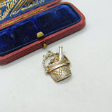 Sterling Silver Champagne Ice Bucket Charm Pendant Vintage c1970