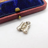 Sterling Silver Ornithological Binoculars Charm Pendant Vintage c1970