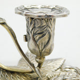 Nathaniel Mills Sterling Silver Floral Form Chamberstick Antique Georgian