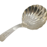 George III Sterling Silver Shell Bowl Tea Caddy Spoon Antique 1813 London