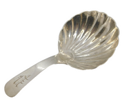 George III Sterling Silver Shell Bowl Tea Caddy Spoon Antique 1813 London