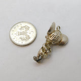 Sterling Silver Mickey Mouse Charm Pendant Vintage c1970s