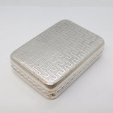 George III Sterling Silver Fine Greek Key Pattern Snuff Box Antique 1807 London