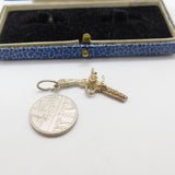Sterling Silver Traditional Blunderbuss Pistol Charm Pendant Vintage c1970