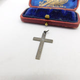 Sterling Silver Crucifix Cross Charm Pendant Vintage c1970