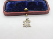 Sterling Silver Ornate K Initial Charm Pendant Vintage c1970