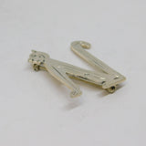 Sterling Silver Modernist Cat Design Initial N Brooch Vintage c1970