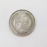 Queen Victoria Sterling Silver Jubilee Shilling Coin Antique 1887 Very Fine
